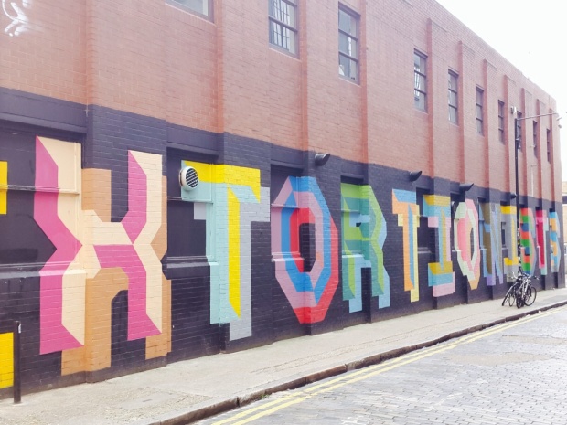 extortionists type mural london