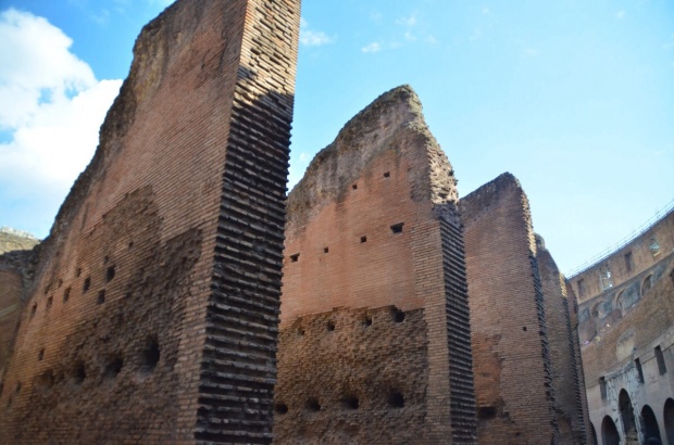 The walls of colosseum
